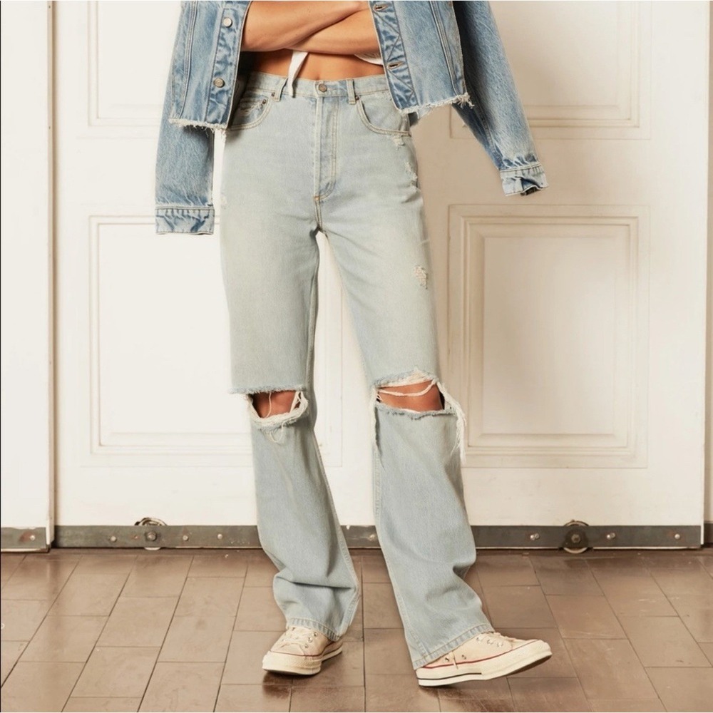 Boyish Ziggy Distressed Authentic Rigid Relaxed Straight Jean In I Am Love Sz 26